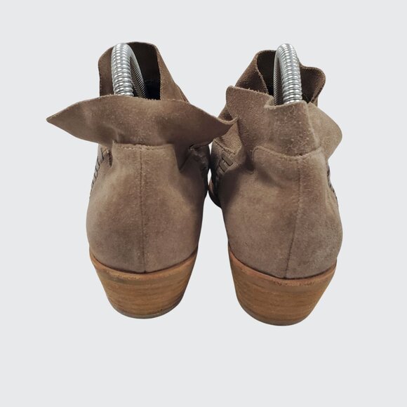 Dolce Vita Suede Ankle Booties Taupe 8.5 M Womens Casual Chic - Picture 11 of 11